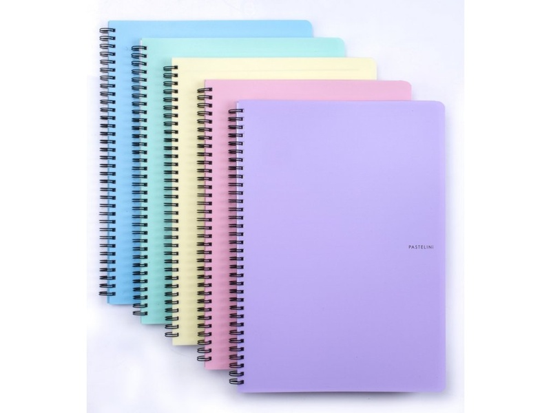 Kroužkový blok A5 PP PASTELINI růžový