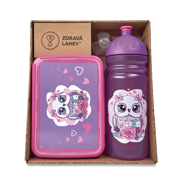 Set Zdravá lahev 0,7 l a Zdravá sváča - Sovička
