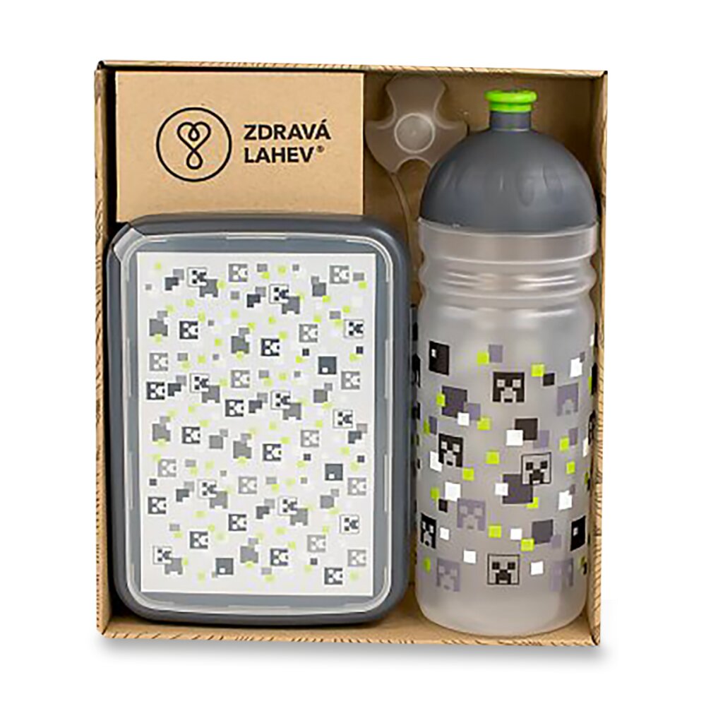 Set Zdravá lahev 0,7 l a Zdravá sváča Pixel head