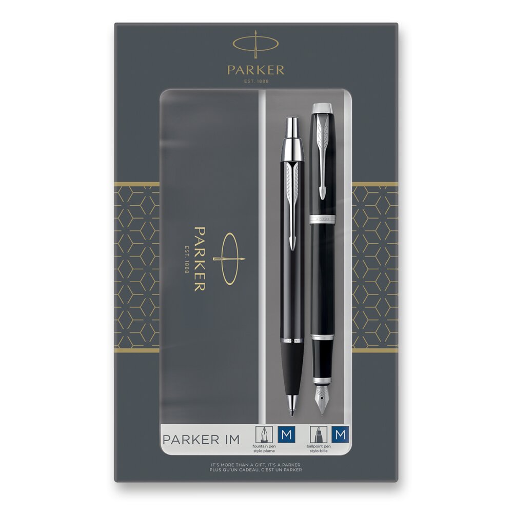 Parker IM Black CT - sada plnicí pero a kuličkové pero