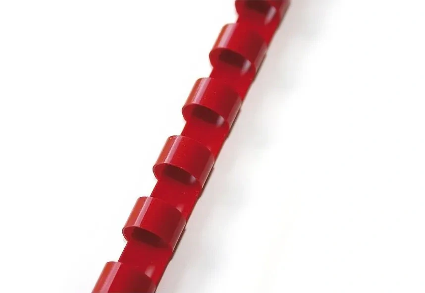 Plastové hřbety pro vazbu 8 mm - červené