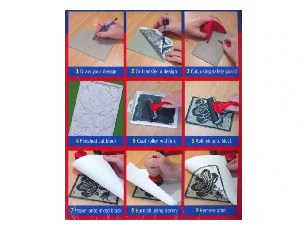 Barva na linoryt 300ml - fluorescent červená