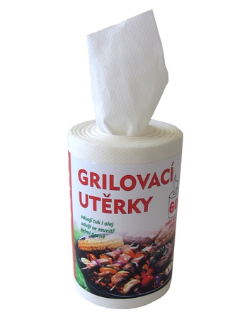 Grilovací utěrky 1-vrstvé 60 útržků  [1 ks]