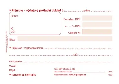 BALOUŠEK PT060 Univerzální příjmový-výdajový pokladní doklad