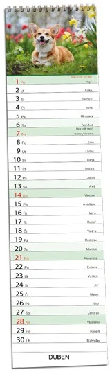 Kalendář nástěnný úzký Zvířata 2027