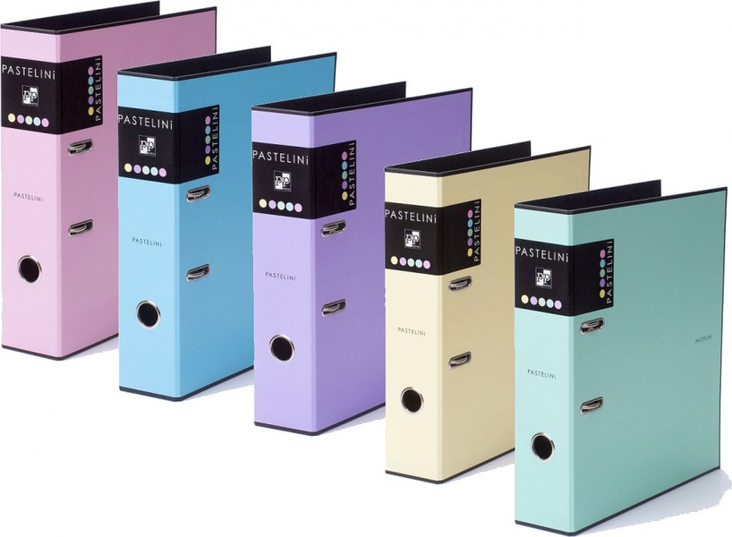 Pořadač A4 lamino páka 7cm PASTELINI  šedý