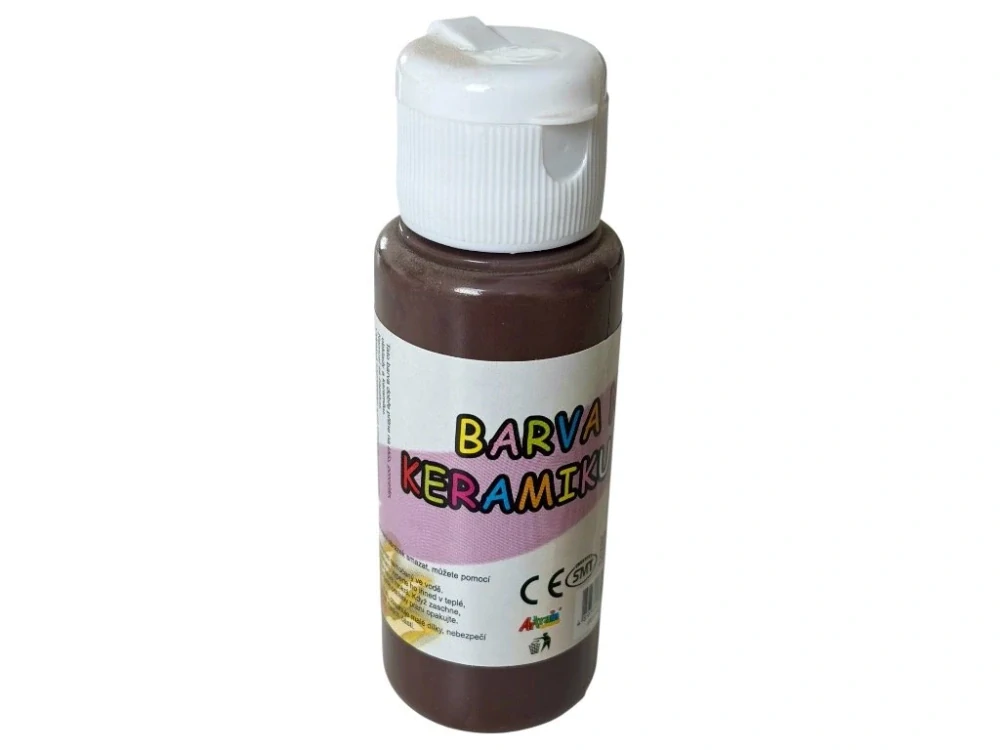 Barva na sklo a keramiku 60ml- hnědá pálená