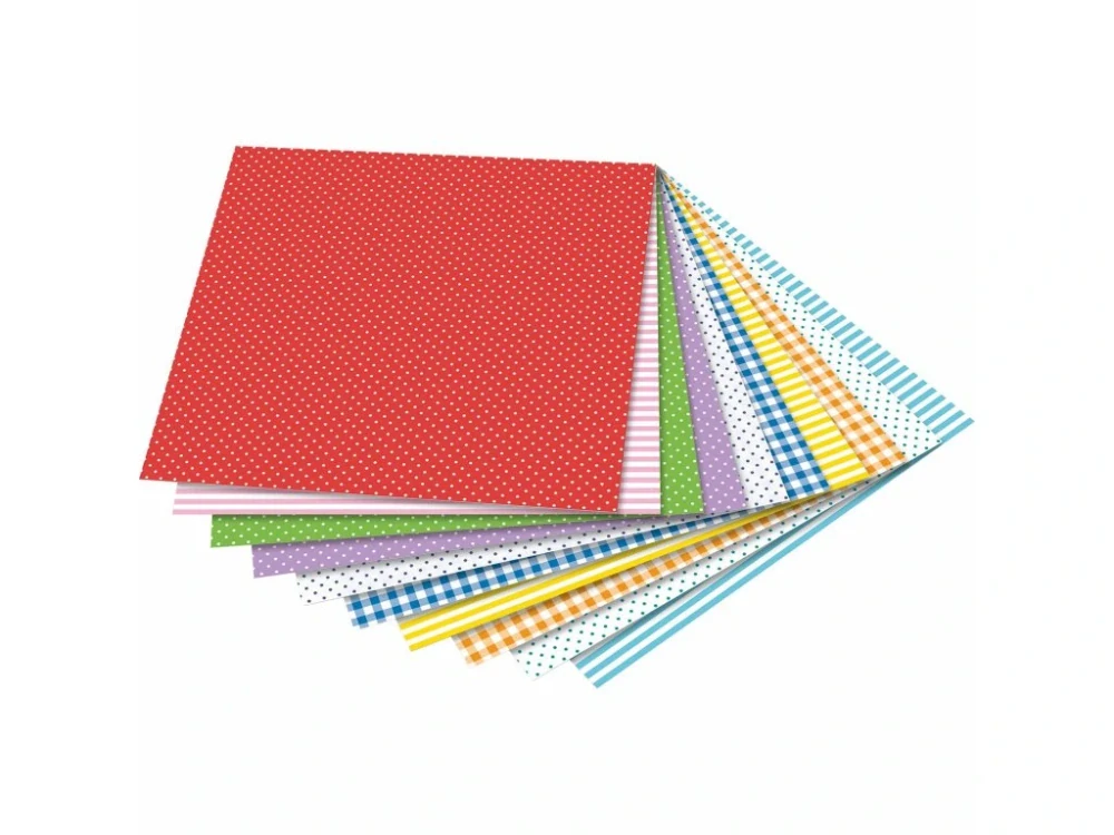 Papíry na origami 20x20 cm, 50 listů, 80 g/m², INTENSIV