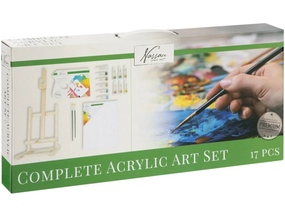 Akrylová umělecká sada se stojanem 17 ks