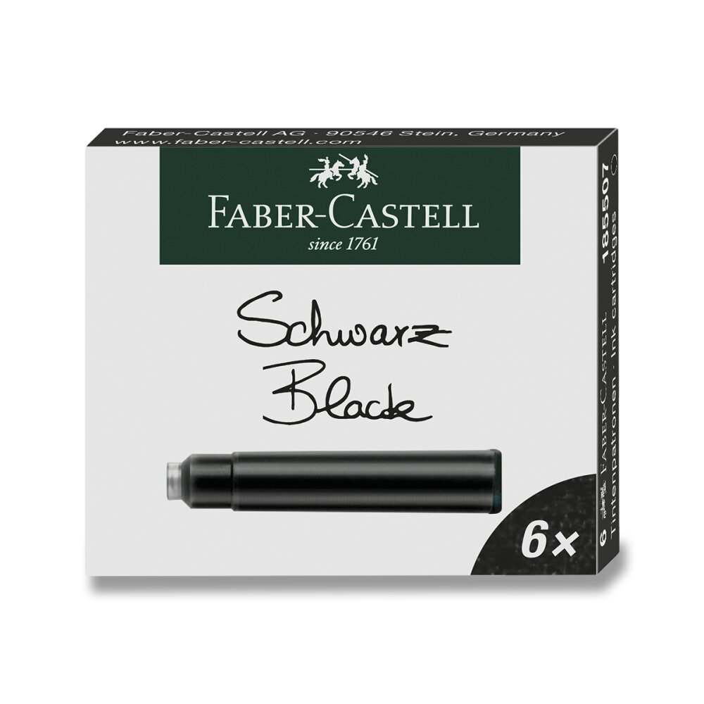 Inkoustové bombičky Faber-Castell, 6 ks - černé