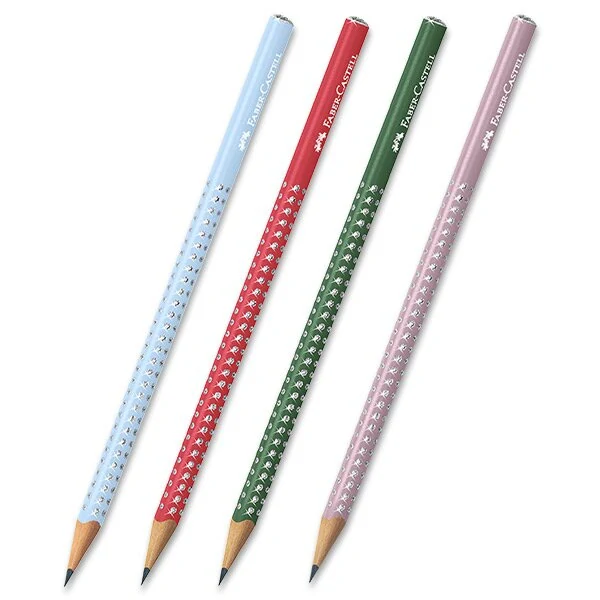 Grafitová tužka Faber-Castell Sparkle - perleťové odstíny - sv. růžová