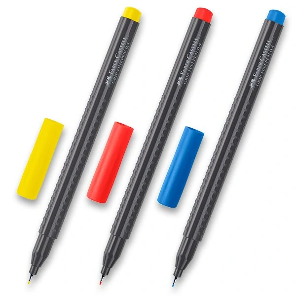 Fineliner Faber-Castell Grip 1516, 0,4 mm - žlutohnědá