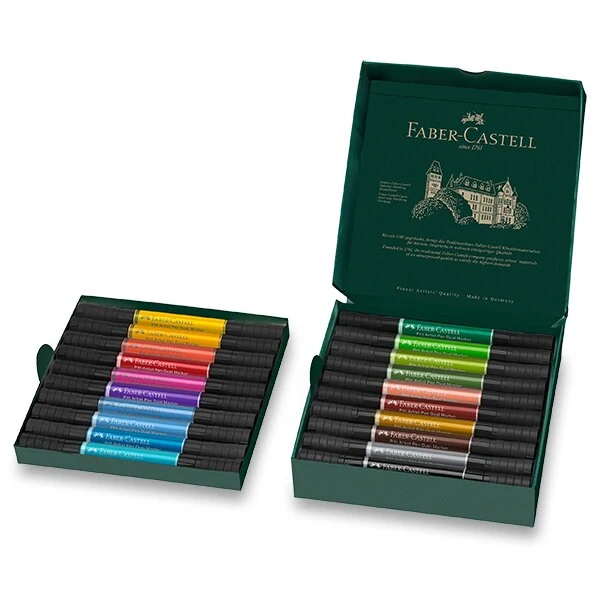 Popisovač Faber-Castell Pitt Artist Pen Dual Marker - sada 20 ks