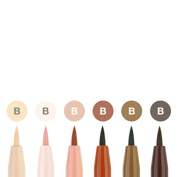 Popisovač Faber-Castell Pitt Artist Pen Brush Portrait - 6 ks