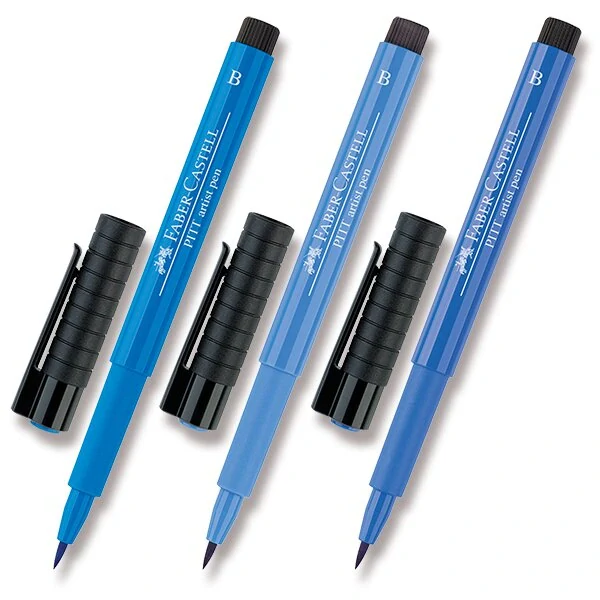 Popisovač Faber-Castell Pitt Artist Pen Brush - 110, phthalo blue