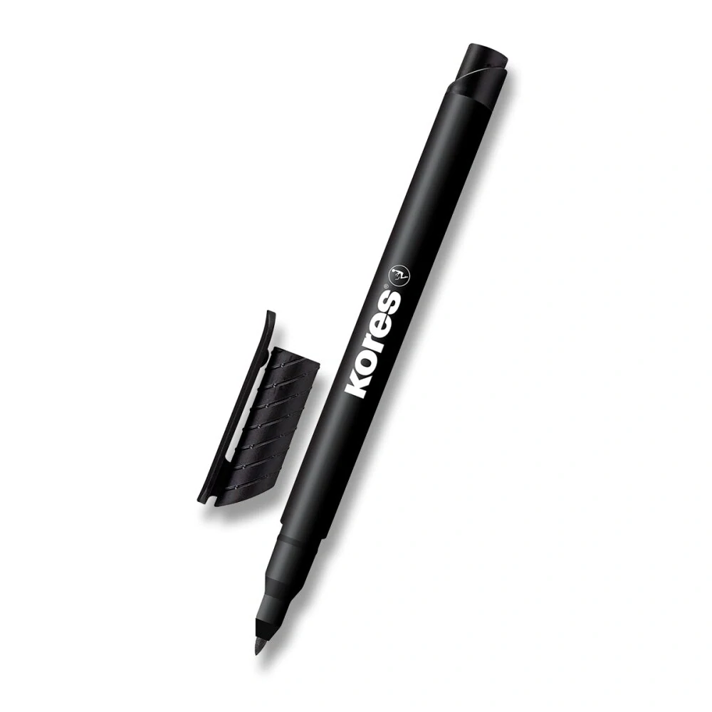 Permanentní popisovač Kores K-Marker tenký - černý