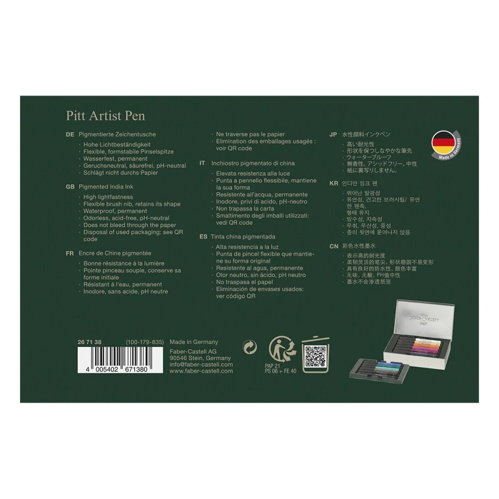 Popisovače Faber-Castell Pitt Artist Pen Sydney - 12 ks