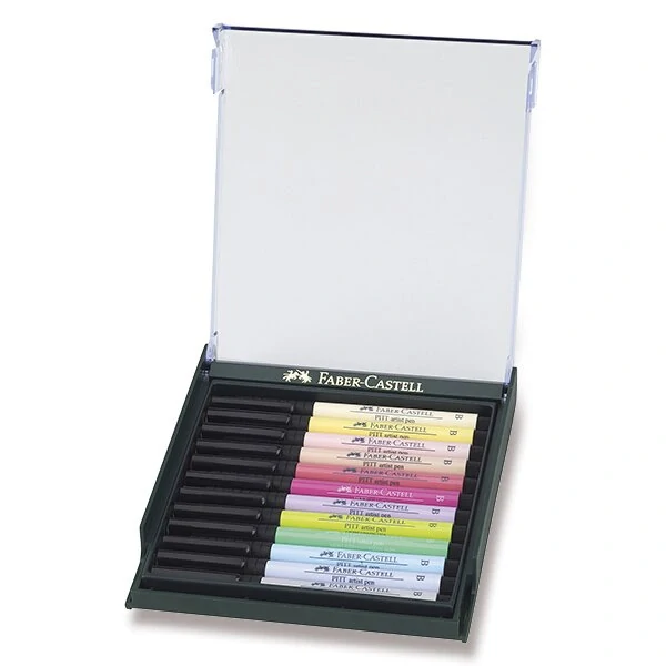 Popisovače Faber-Castell Pitt Artist Pen Brush - 12 ks, tělové barvy