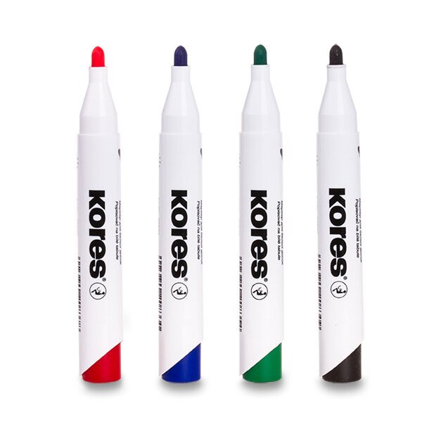 Sada Kores K-Marker Set - 4 popisovače + magnetická houbička