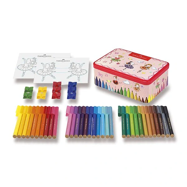 Dětské fixy Faber-Castell Connector - balerínka, 33 barev