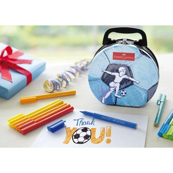 Dětské fixy Faber-Castell Connector - fotbal, 33 barev