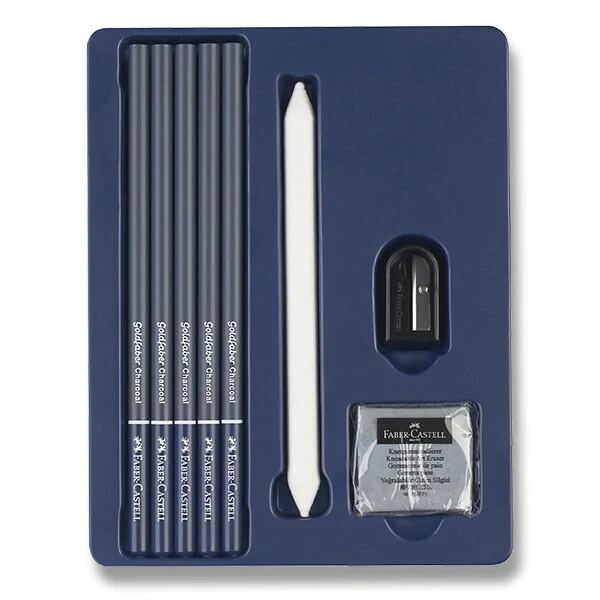 Umělecká sada Faber-Castell Goldfaber Charcoal Sketch set - sada 8 kusů