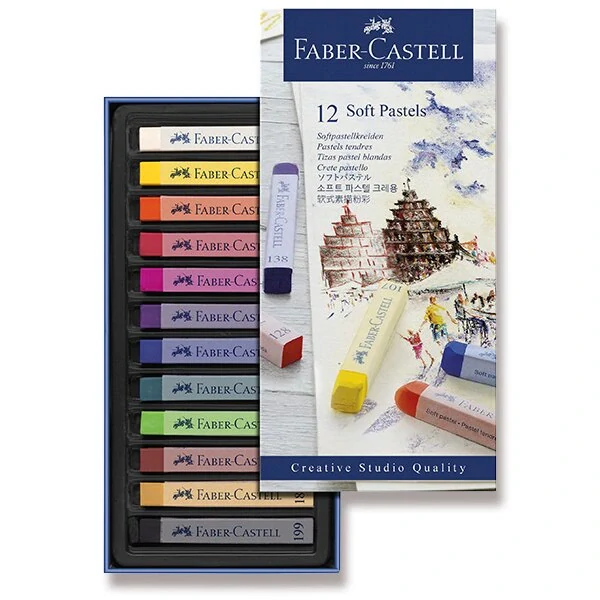 Pastelové křídy Faber-Castell - 12 barev