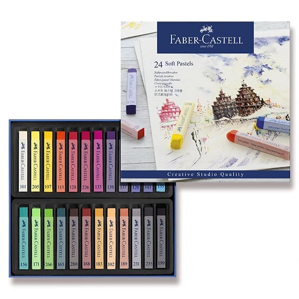 Pastelové křídy Faber-Castell - 24 barev