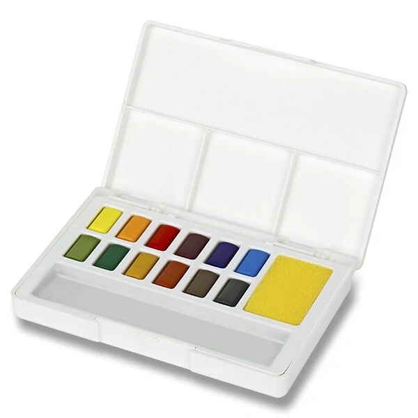 Akvarelové barvy Faber-Castell s paletkou - 12 barev