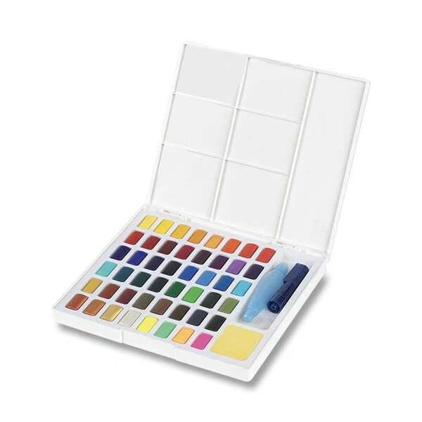 Akvarelové barvy Faber-Castell s paletkou - 48 barev
