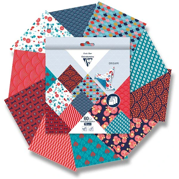 Sada papírů Clairefontaine Origami Hanayo - 60 listů