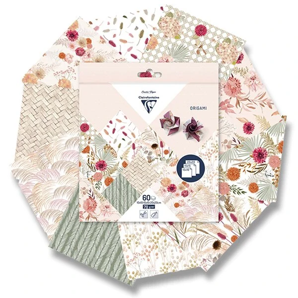 Sada papírů Clairefontaine Origami Dried Flowers - 60 listů