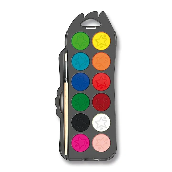 Vodové barvy Maped Color'Peps - 12 barev, průměr 30 mm