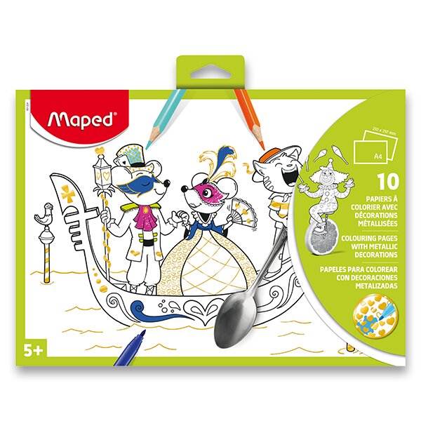 Omalovánky Maped s paletou barev a štětcem - 200 x 240 mm