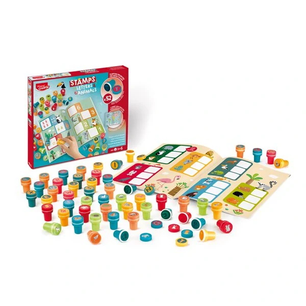 Sada Maped Creativ Stamps Alphabet & Animals - 26 + 26 ks razítek