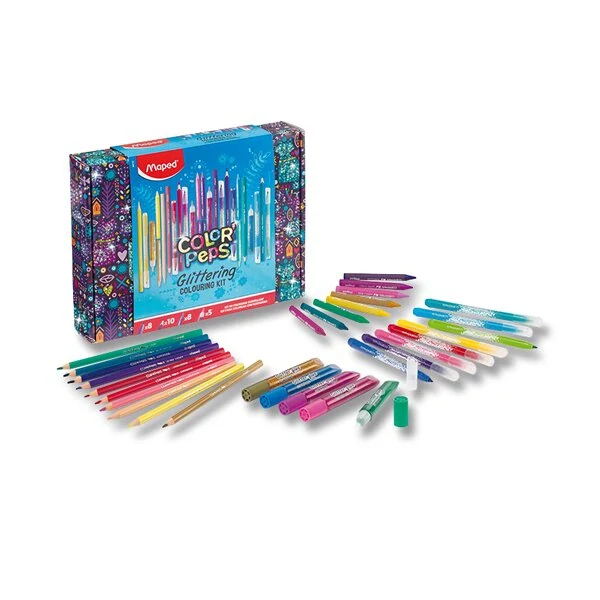 Výtvarný kufřík Maped Glitter - 31 ks