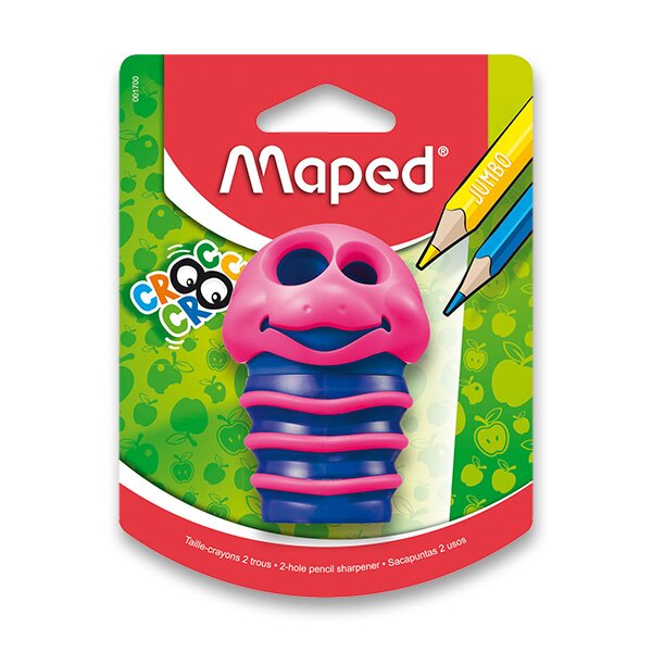 Ořezávátko Maped Croc Croc - s odpadní nádobkou - 2 otvory, blistr