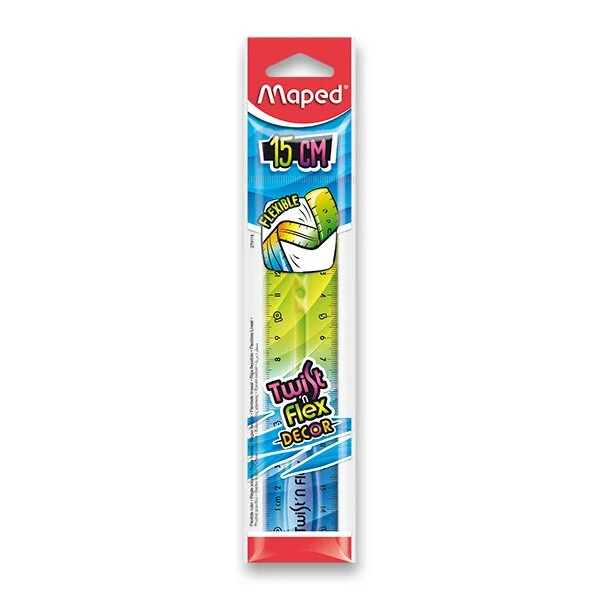 Pravítko Twint´n Flex duhové - 15 cm, mix barev