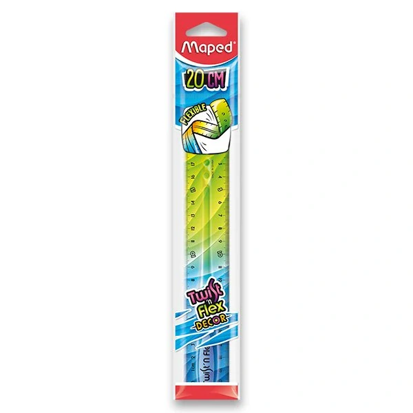 Pravítko Twint´n Flex duhové - 20 cm, mix barev