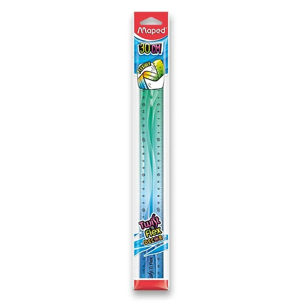 Pravítko Twint´n Flex duhové - 30 cm, mix barev