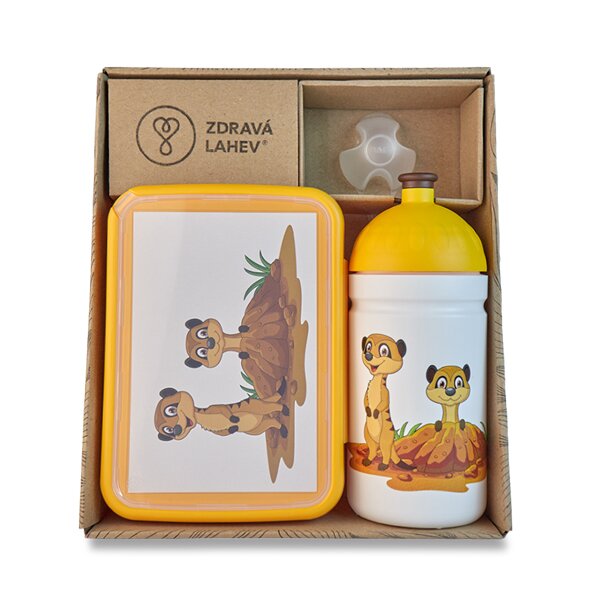 Set Zdravá lahev 0,5 l a Zdravá sváča - Surikaty