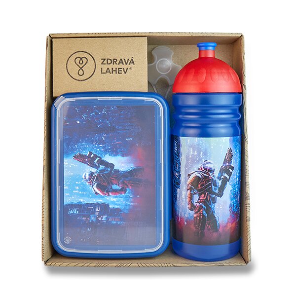 Set Zdravá lahev 0,7 l a Zdravá sváča - Cyberpunk