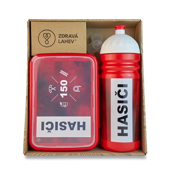 Set Zdravá lahev 0,7 l a Zdravá sváča - Hasiči
