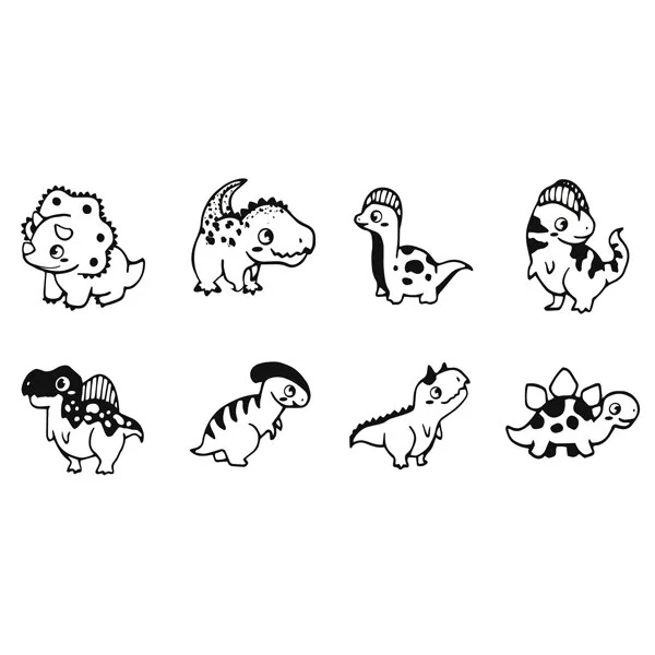 Razítka Aladine Stampo Bambino - Dinosauři, 8 ks
