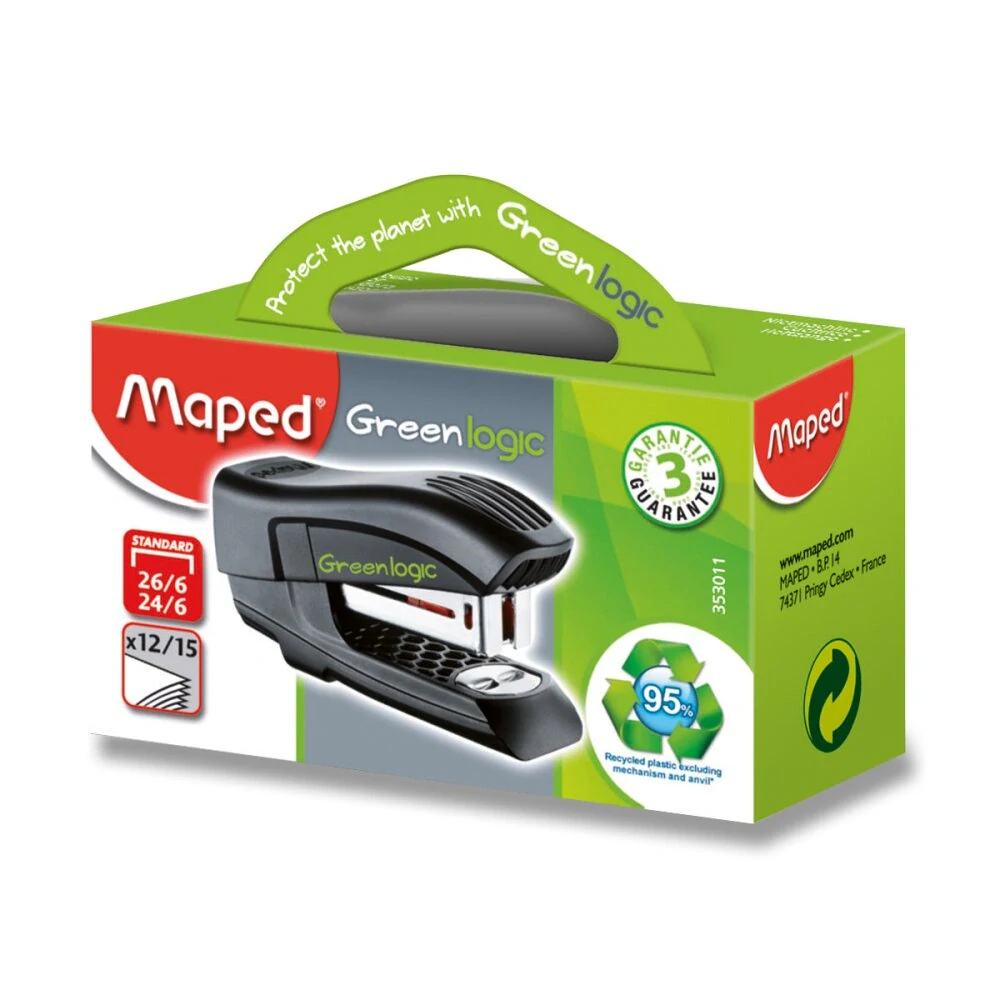 Sešívačka Maped Greenlogic Mini 24/6 - na 12 nebo 15 listů