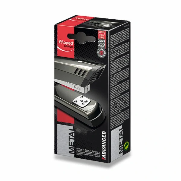 Sešívačka Maped Advanced Half Strip 24/6, na 20 nebo 25 listů - šedohnědá