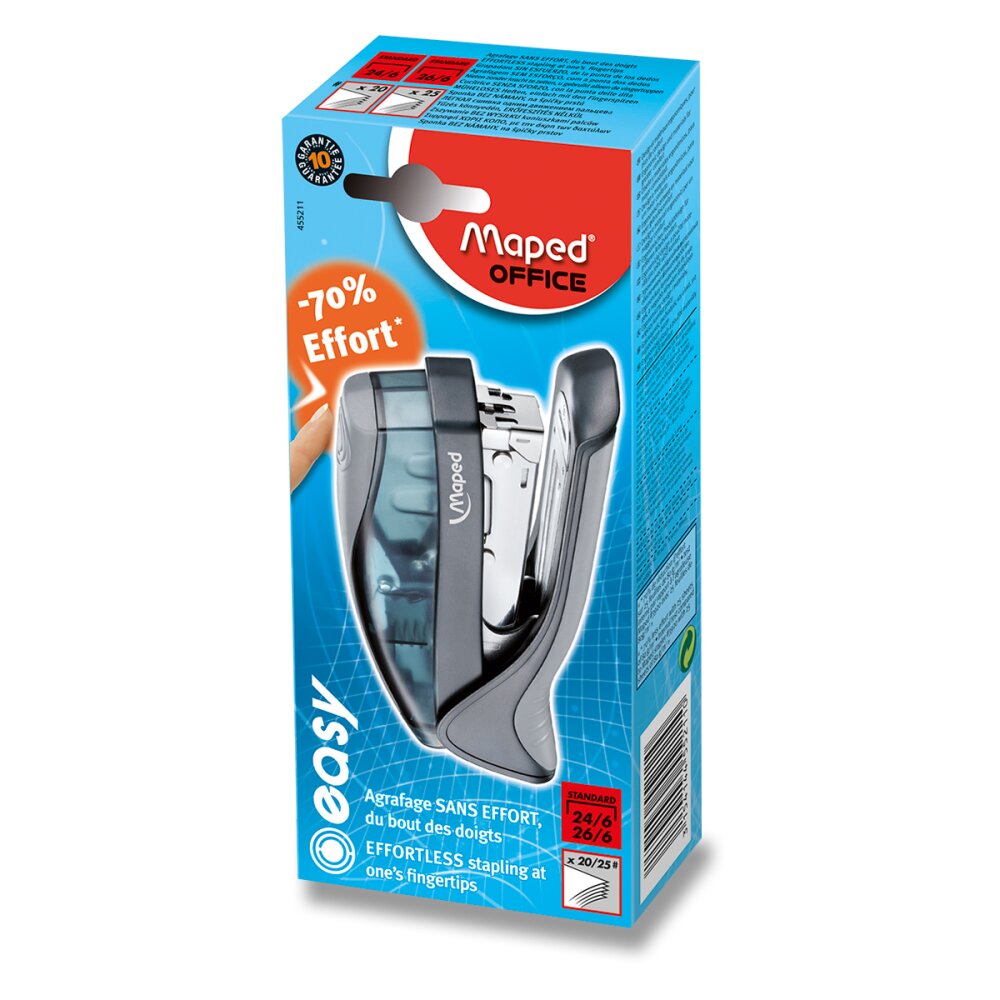 Sešívačka Maped Easy Half Strip 24/6 - na 20 nebo 25 listů