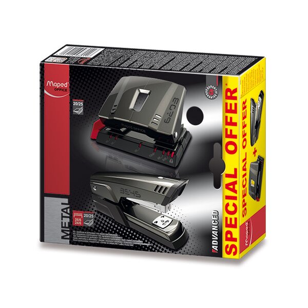 Kancelářská sada Maped Advanced Set 24/6 - sešívačka + děrovačka