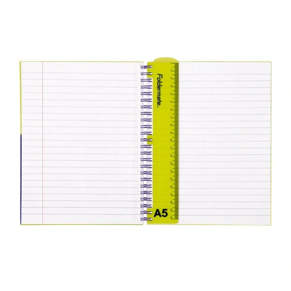 Spirálový blok s kapsou FolderMate Plus A5,80 listů, linkovaný - tyrkysovo/oranžový