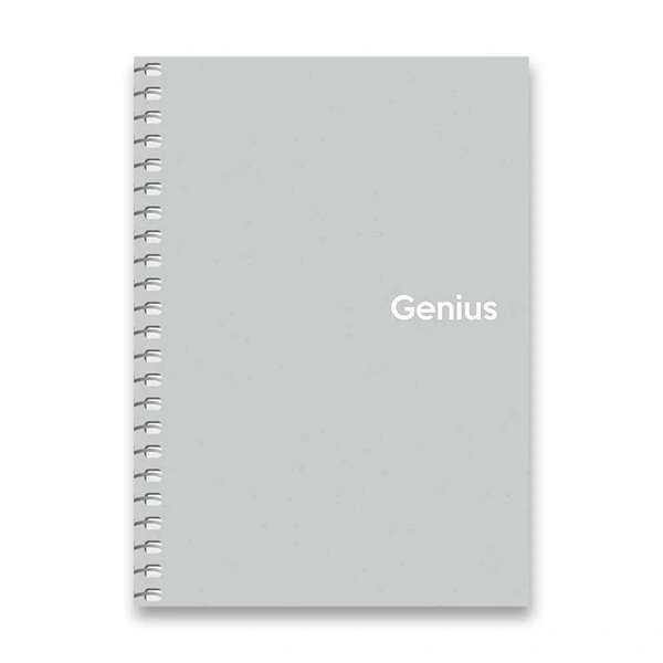 Kroužkový blok Shkolyaryk Genius - A6, čtverečkovaný, 80 listů